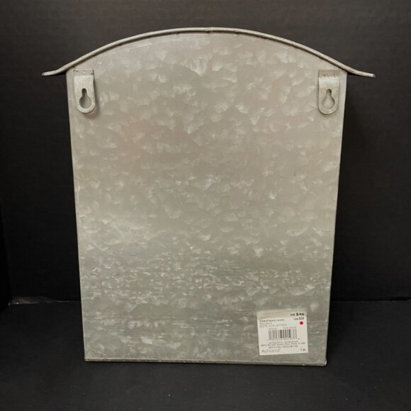 Letters to Santa Post Mailbox Metal Wall Hang Shelf Sit Christmas Seasonal - Picture 3 of 3